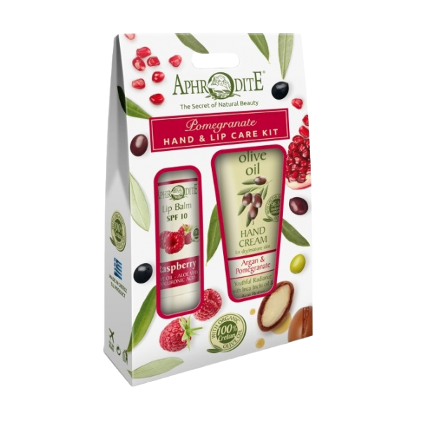 Aphrodite -Hand and Lip Care Kit Pomegranate