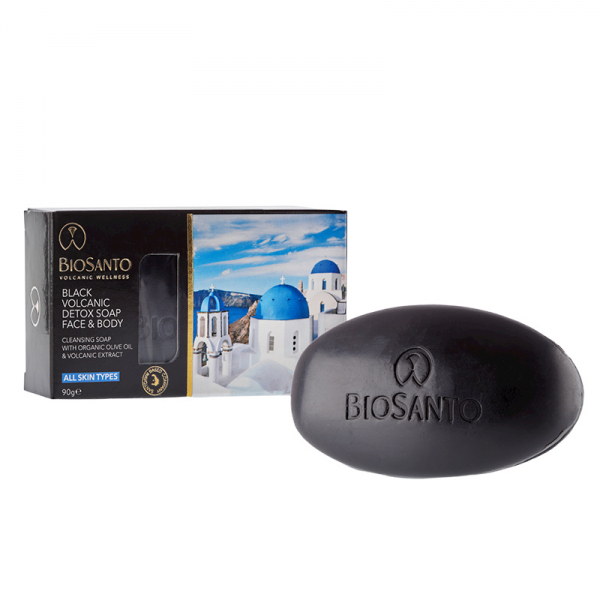BioSanto Volcanic - Detox Black soap for face and body