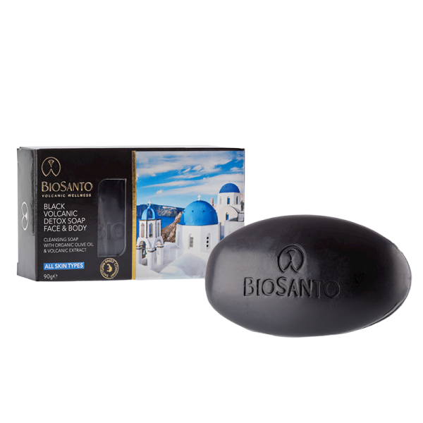 BioSanto Volcanic - Detox Black soap for face and body