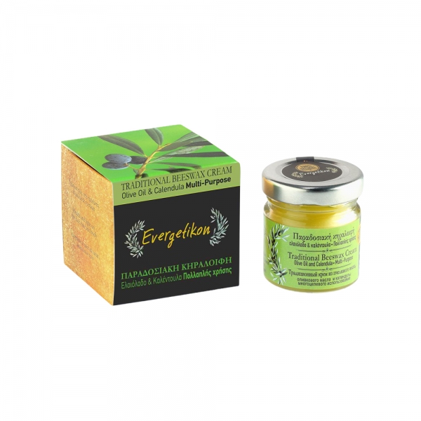Traditionelle Bienenwachscreme mit Olivenöl und Ringelblume von Evergetikon