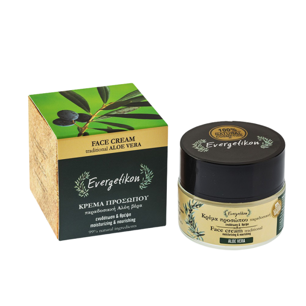 Evergetikon - Традиционный крем для лица с алоэ увлажнение и питание