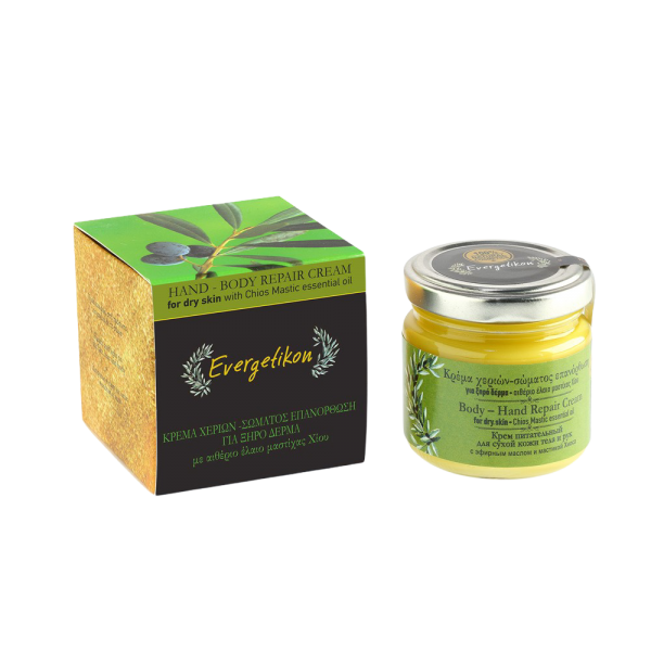 Evergetikon - Крем питательный для сухой кожи тела и рук   с эфирным маслом и мастикой Хиоса