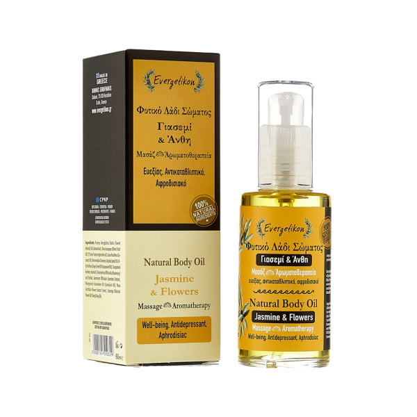 Evergetikon - Траявное масло для массажа / ароматотерапии с ароматом жасмина и цветов 