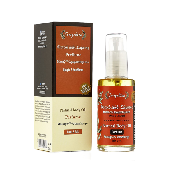 Natürliches Massageöl und Aromatherapie mit Parfüm von Evergetikon 