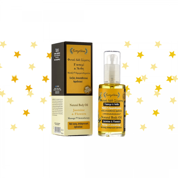 Evergetikon - Траявное масло для массажа / ароматотерапии с ароматом жасмина и цветов 