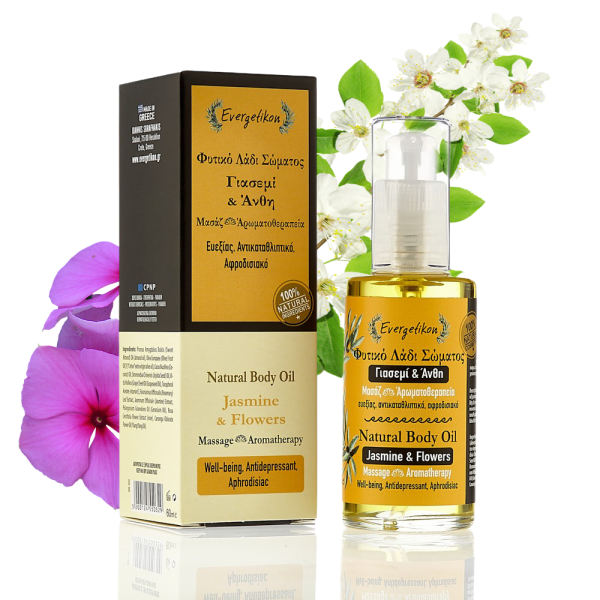 Evergetikon - Траявное масло для массажа / ароматотерапии с ароматом жасмина и цветов
