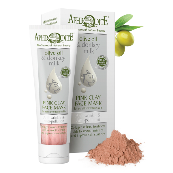 Aphrodite -  Маска для лица с розовой глиной против морщин и антиоксидант