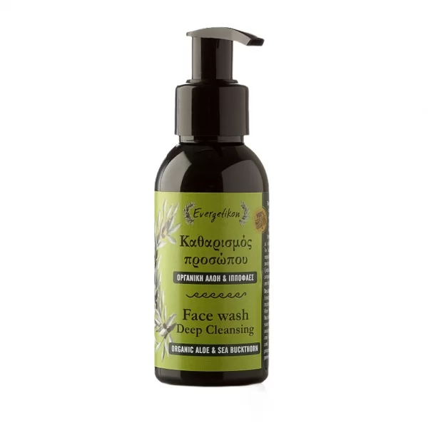 Evergetikon - Głęboko oczyszczający żel do mycia twarzy - Rokitnik i Organiczny Aloes